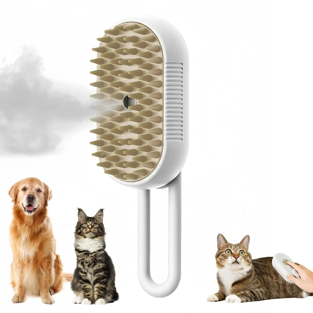 Advanced Steamy Pet Grooming Massager